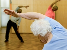 Seniors stretching